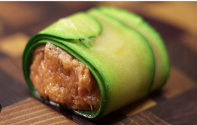 Canelones de calabacín rellenos de atún